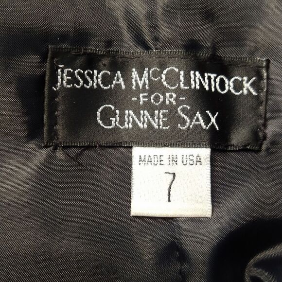 Vintage Jessica McClintock for Gunne Sax Retro Polka Dot Strapless Tulle Dress - Picture 7 of 9